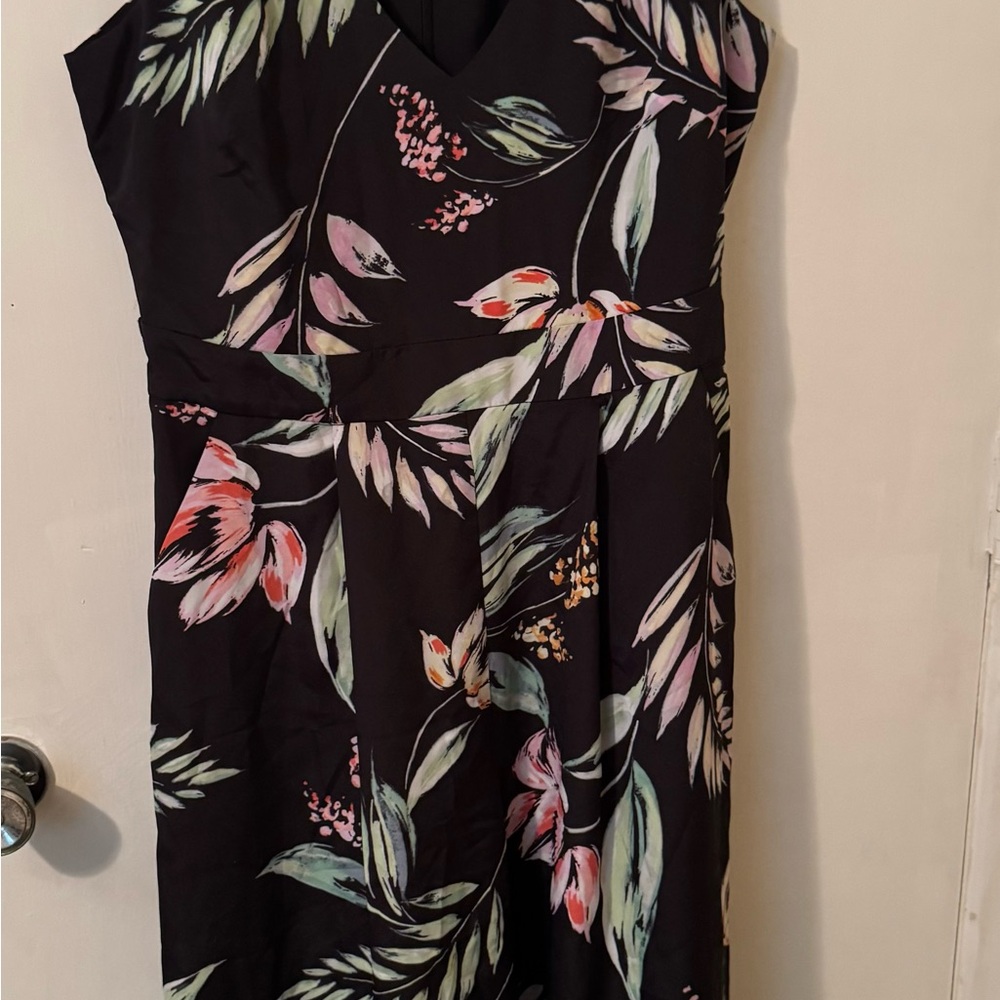 Vince Camuto Black Floral Jumpsuit